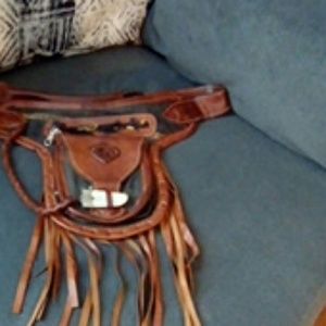 Z&L  leather Fringed Fanny pack